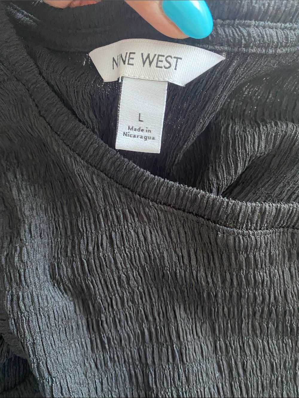 Nine West Black Sleeveless Tie-Waist Top - Picture 8 of 9